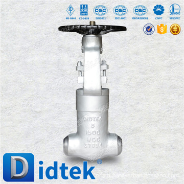 Didtek Top Quality 3'' 1500LB butter welded gate valve with handwheel